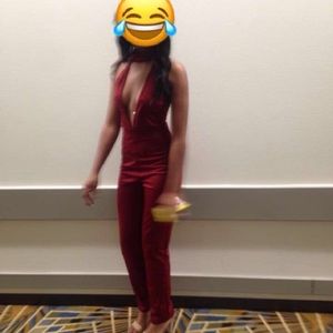 Blood red jumpsuit